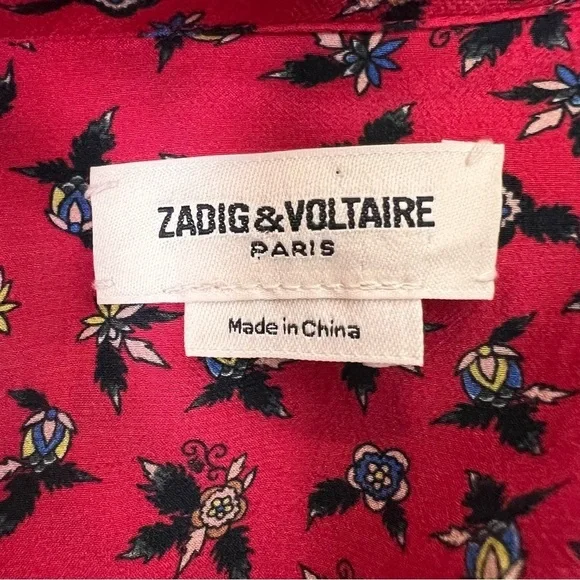 Zadig & Voltaire Tamis Liberty Floral-print Button-down Shirt Size Large - Picture 12 of 14